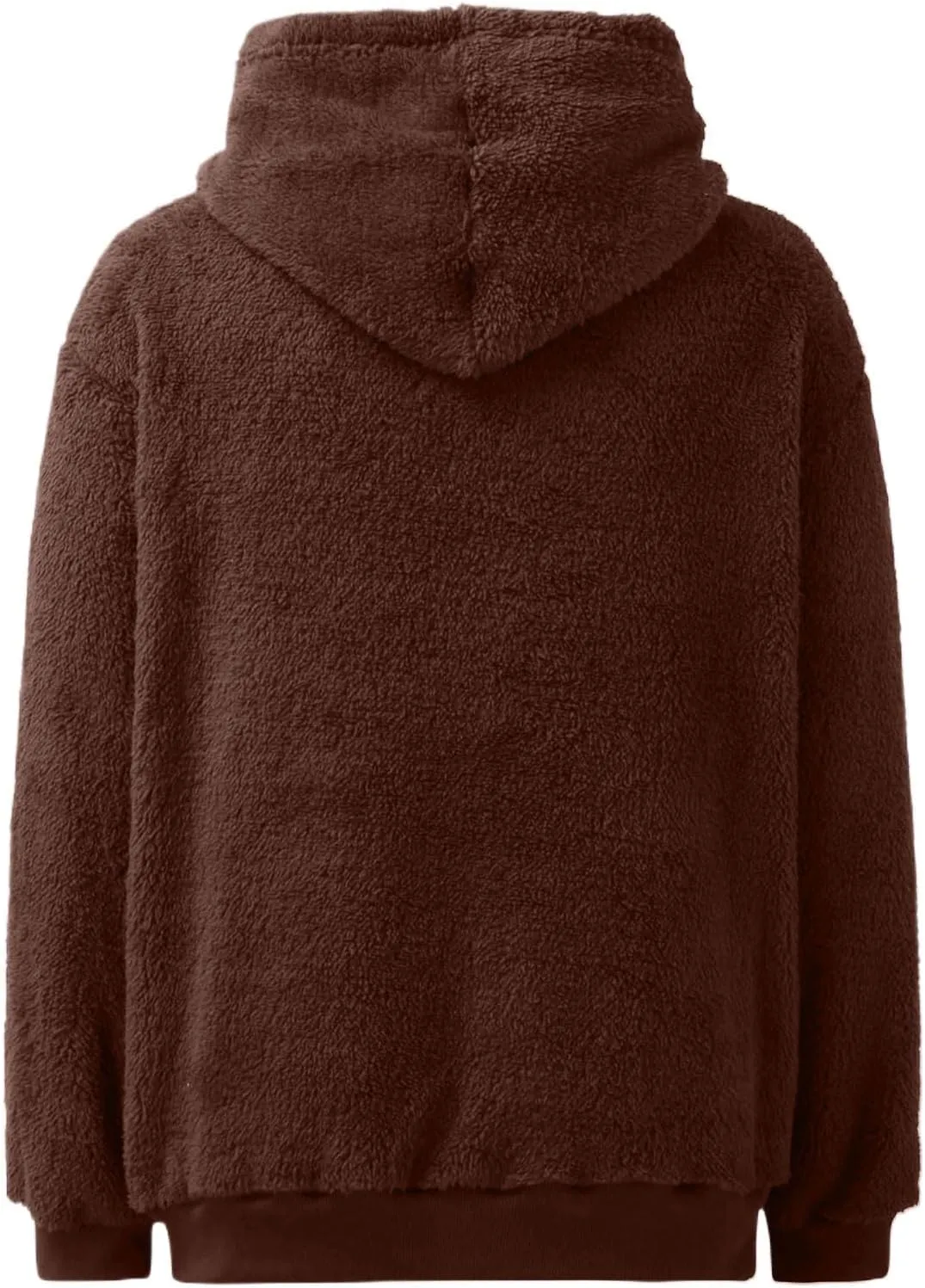 1/4 Zip Up Hoodie Women Fleece Sweatshirts Soft Fuzzy Jackets Sherpa Pullover Oversized Plain