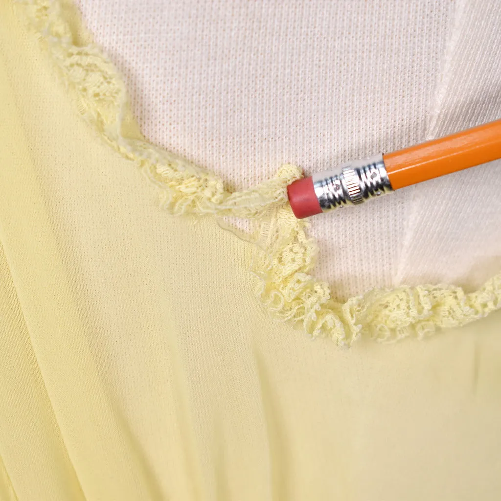 1960s Vintage Yellow Rosette Nightgown