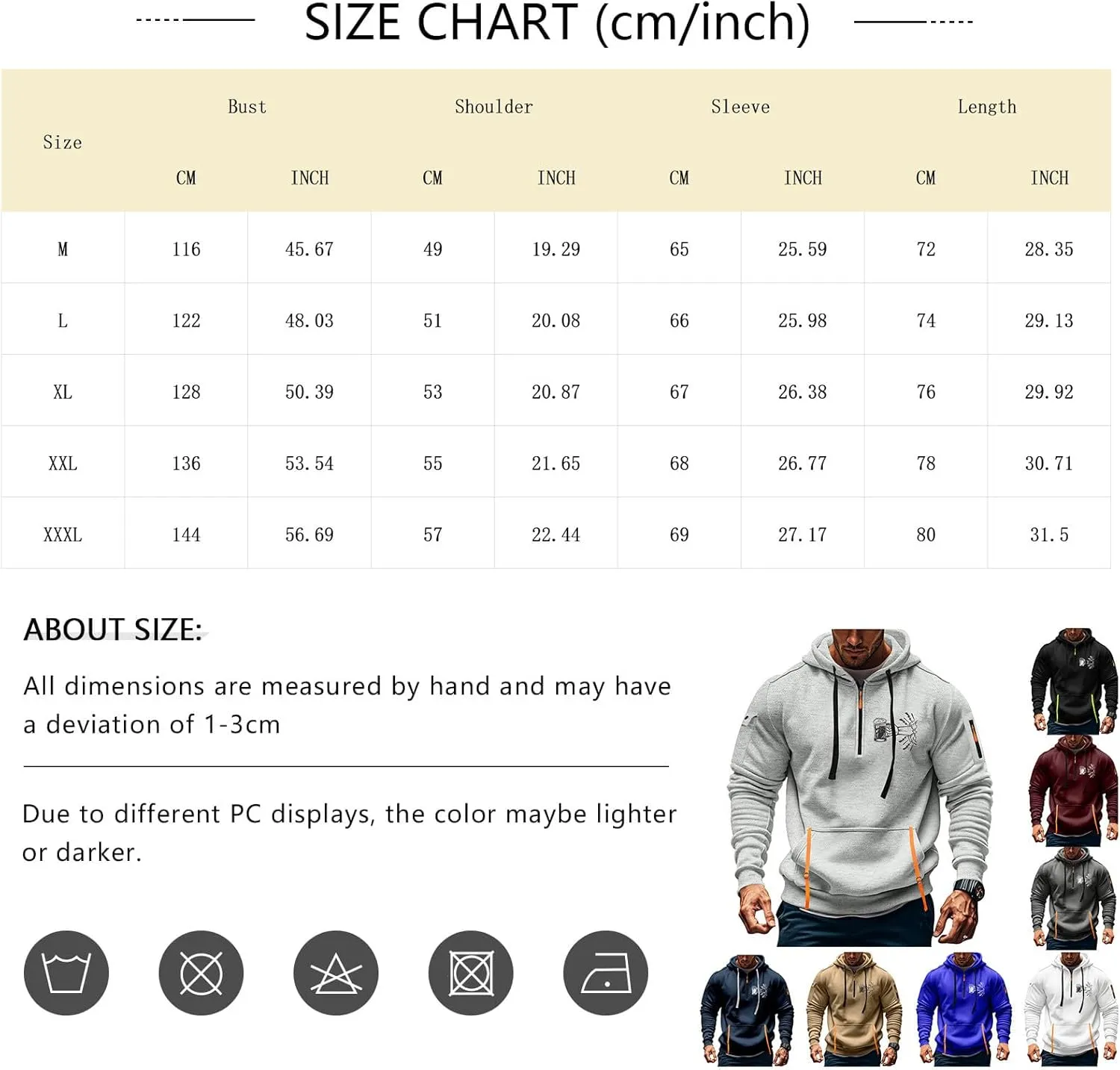 2024 Tactical Hoodies For Men Quarter Zip Pullover Vintage Workout Hoodies With Pockets Military Tactical Sweatshirts