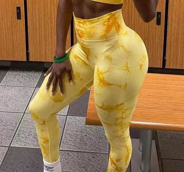 23 Colors Tie Dye Seamless Leggings Push Up Women