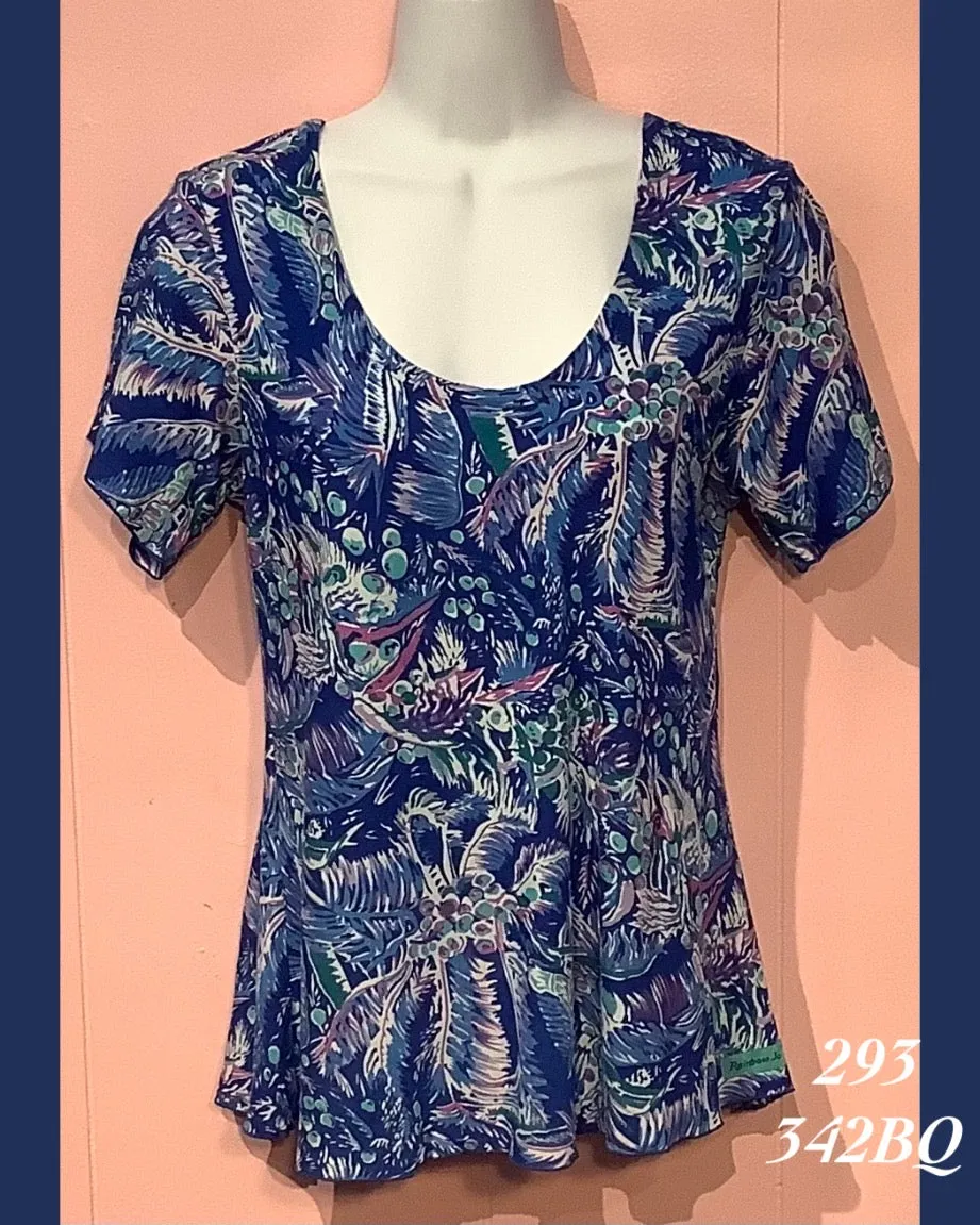 293 - 342BQ , Sleeved bias cut top