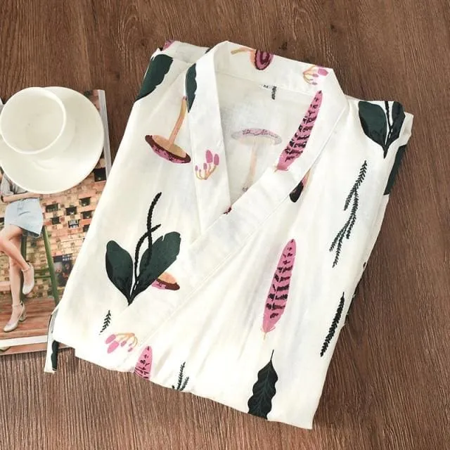 2PCS Kawaii Cat Printed Pajamas Set BE012