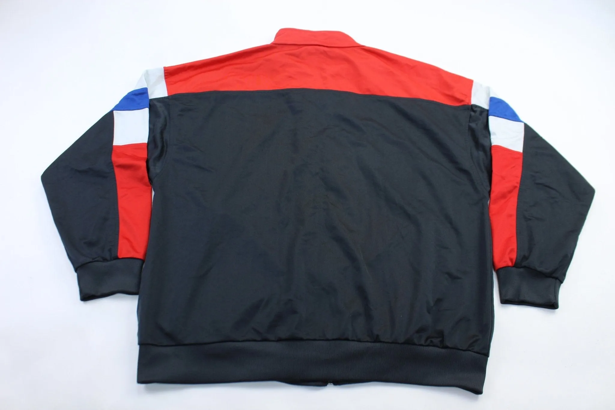 80's Adidas Embroidered Logo Red, Blue, & White Jacket