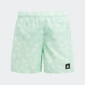 ADIDAS LOGO PRINT CLX SWIM SHORTS - HR7446