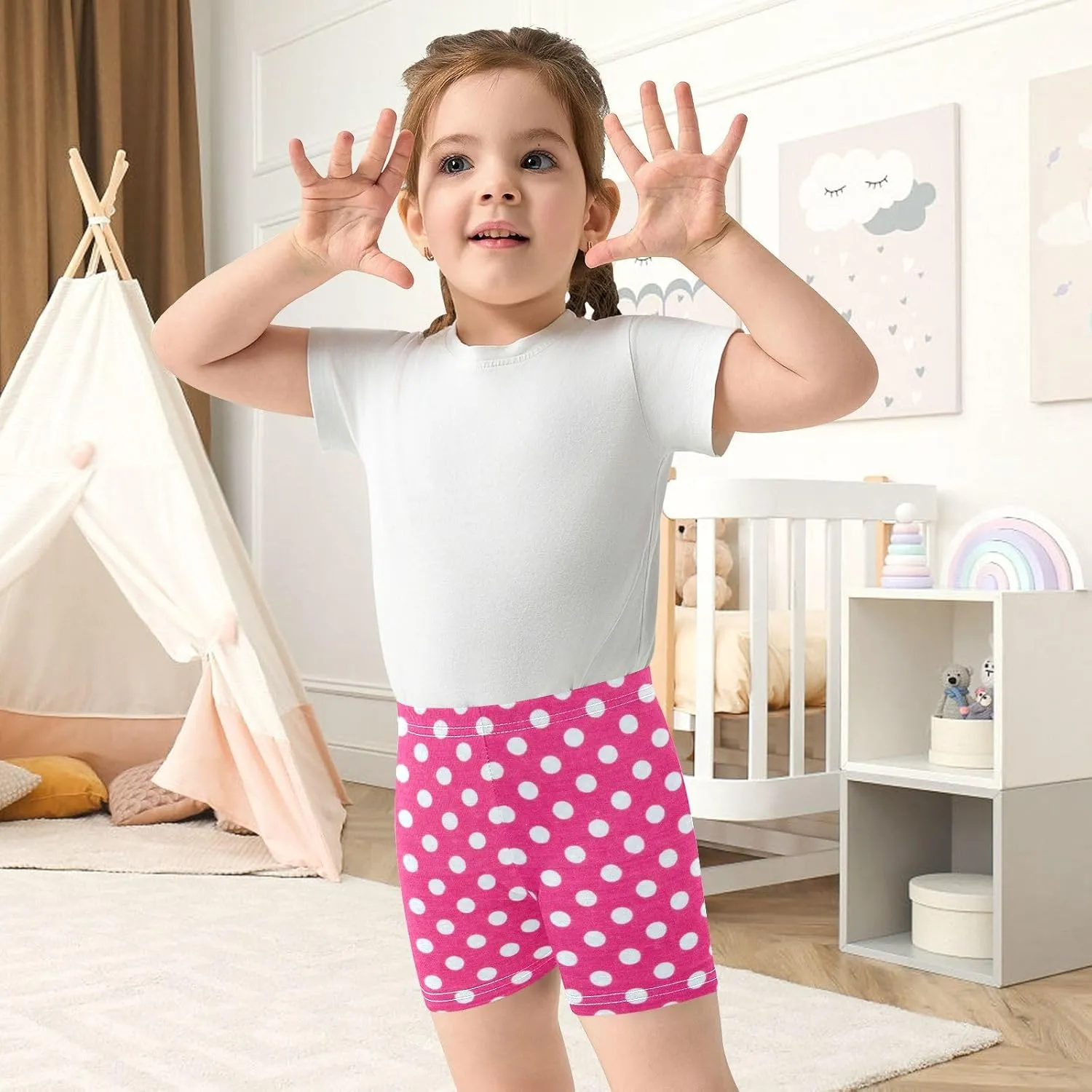 Aflyko Girls' Shorts Soft Summer Boxers Short Leggings Dance Bottoms