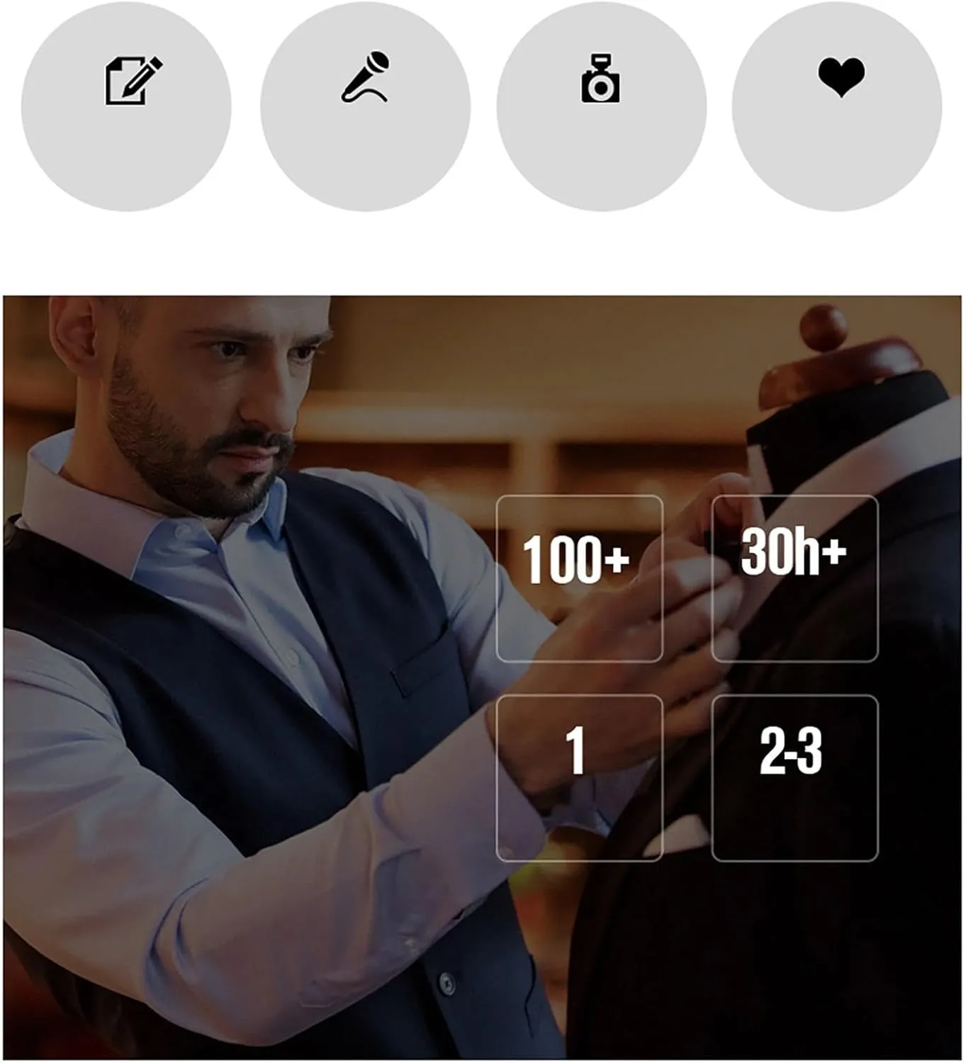 Alalaso 3 Piece Suit Men Slim Fit Wedding Suits for Mens Elegant 2 Button Jacket Single Breasted Vest Pants Sets