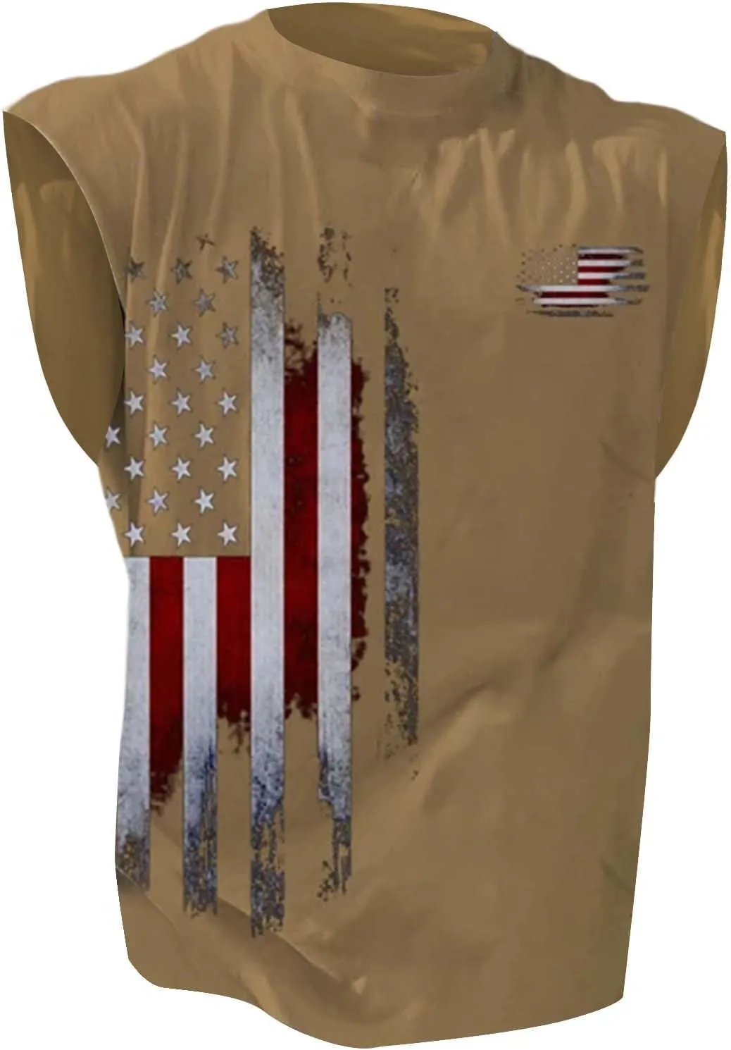 American Flag Tank Top Mens 4th of July Patriotic USA Sleeveless Graphic Muscle Shirts Summer Workout Gym Funny Tanks