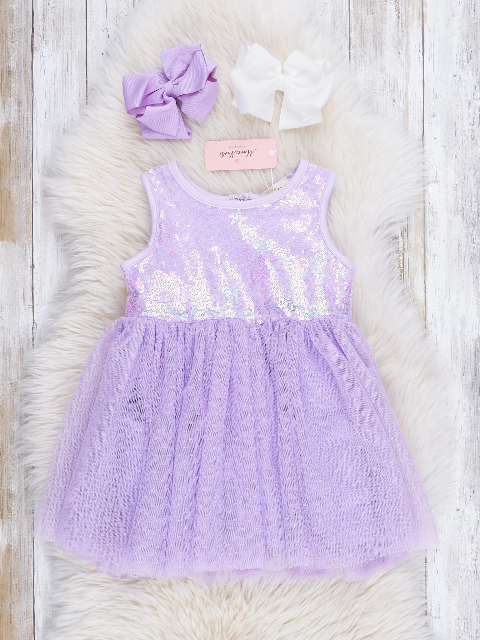 Amethyst Sleeveless Sparkle Party Dress