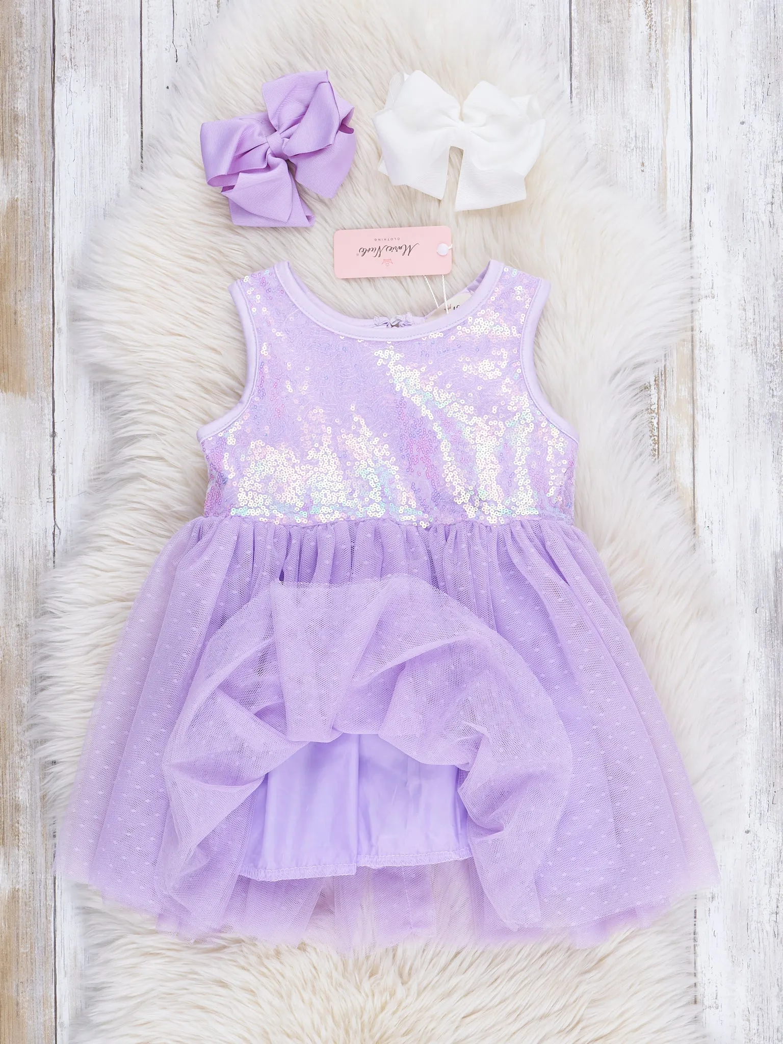 Amethyst Sleeveless Sparkle Party Dress