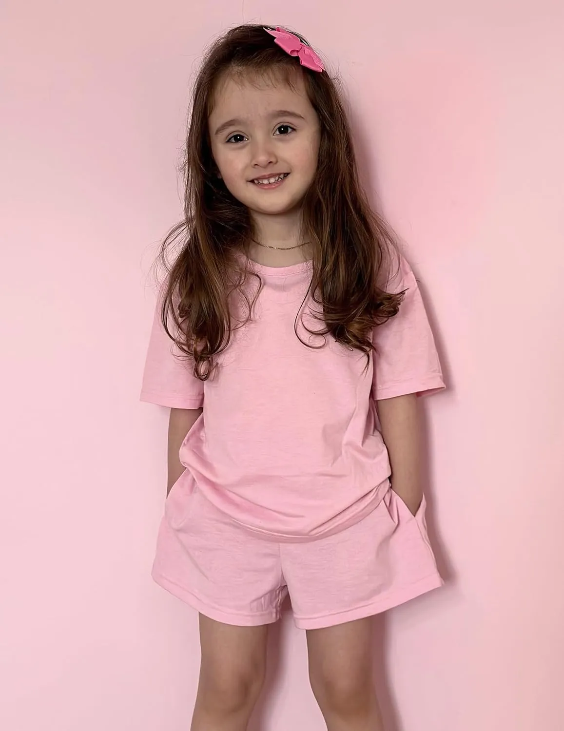 Arshiner Girls Pajama Set 3 Piece Short Sleeve Sleepwear Soft Cute Pjs Outfits