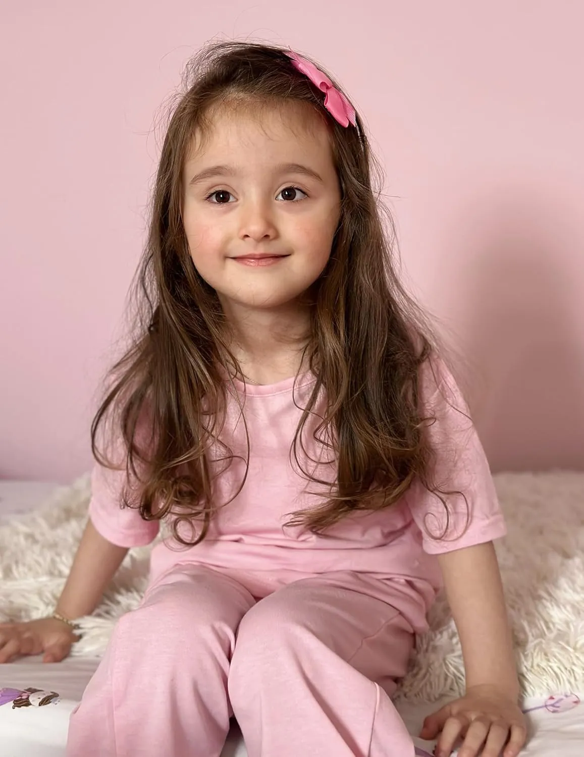 Arshiner Girls Pajama Set 3 Piece Short Sleeve Sleepwear Soft Cute Pjs Outfits