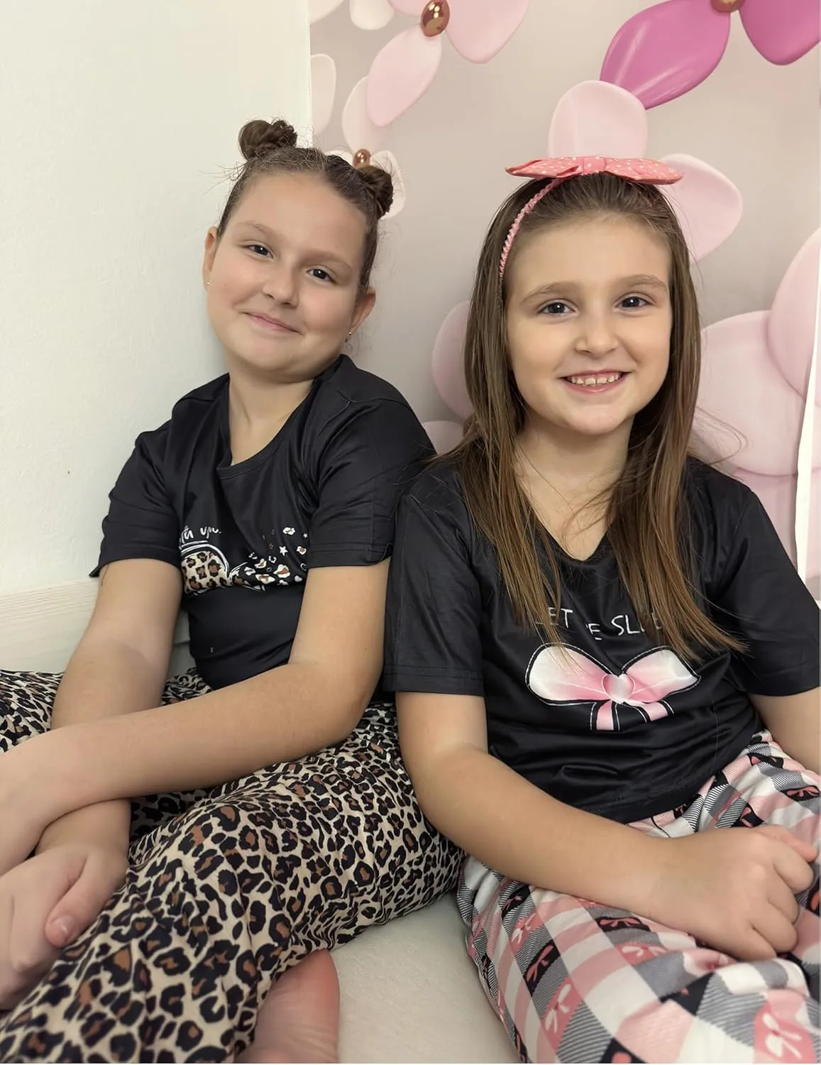 Arshiner Girls Pajama Set 3 Piece Short Sleeve Sleepwear Soft Cute Pjs Outfits
