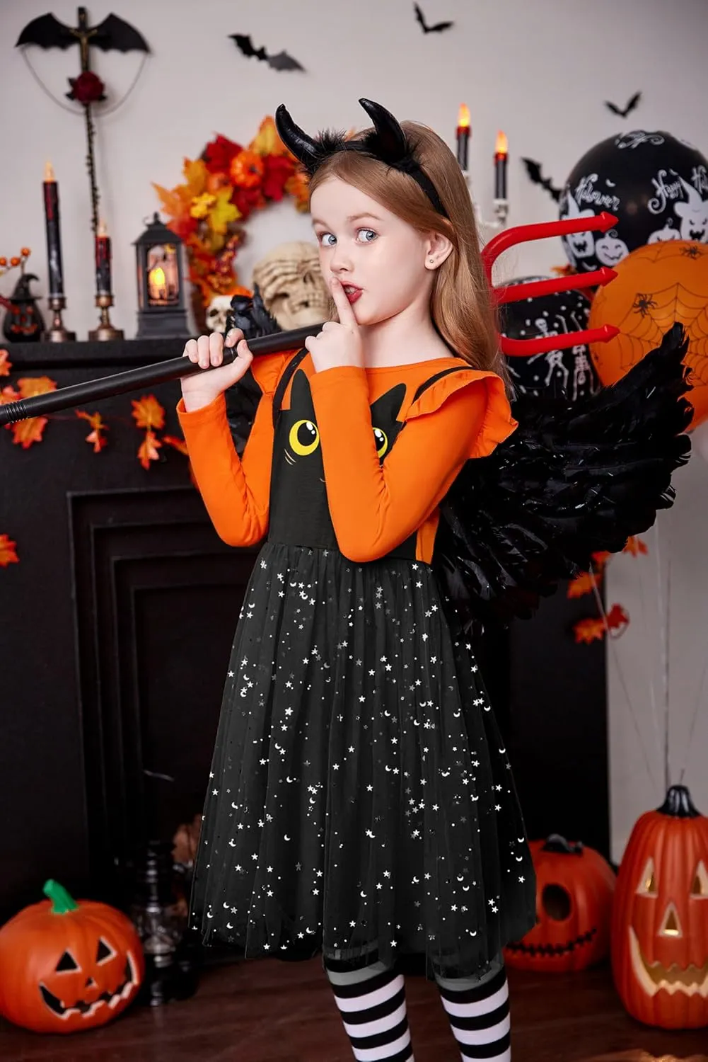 Arshiner Toddler Girls Tutu Dresses Long Sleeve Ruffle Fall Star Sequin Tulle Dress