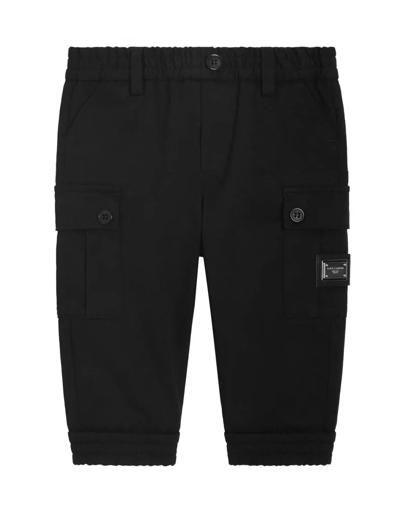 Baby Boys Black Cargo Pants