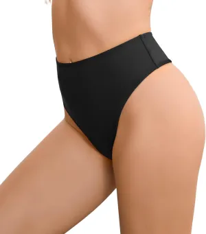 Bellecarrie Women's Thong Rave Bottoms High Waisted High Cut Bikini Bottoms