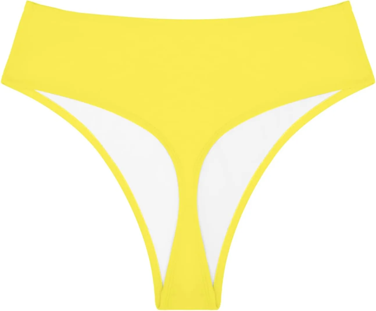 Bellecarrie Women's Thong Rave Bottoms High Waisted High Cut Bikini Bottoms