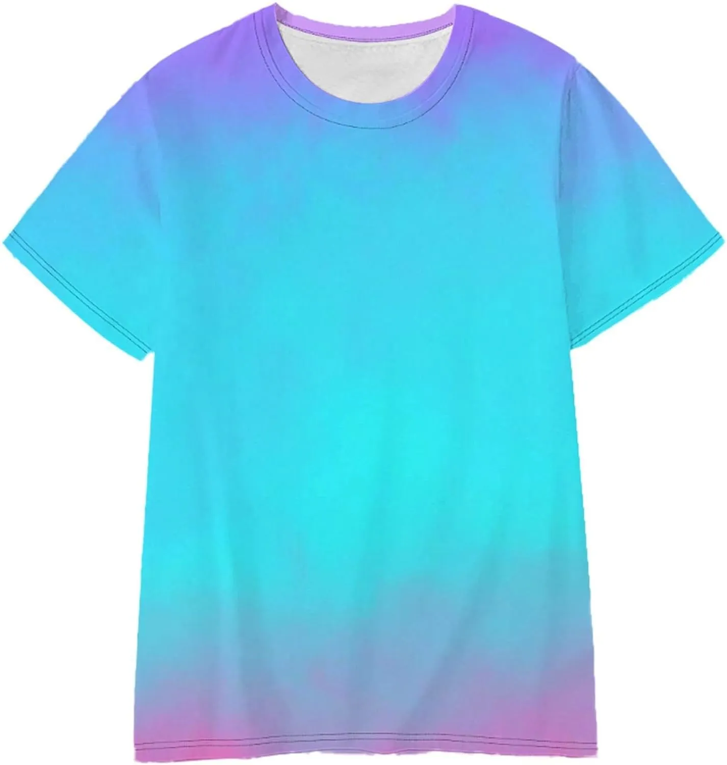 Binmer 2024 Summer Tie Dye Shirts for Womens Plus Size Short Sleeve Tops Fashion Gradient Graphic Tee Club Party Blouse S-5XL