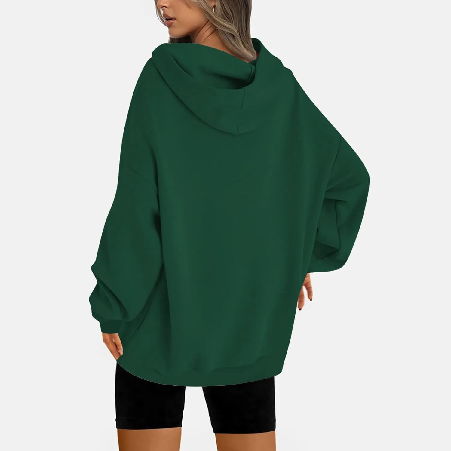 Binmer Oversized Hoodie for Women Sweatshirt Fall Fashion 2024 Outfit Trendy Fleece Pullover Casual Long Sleeve Tops w/Pocket