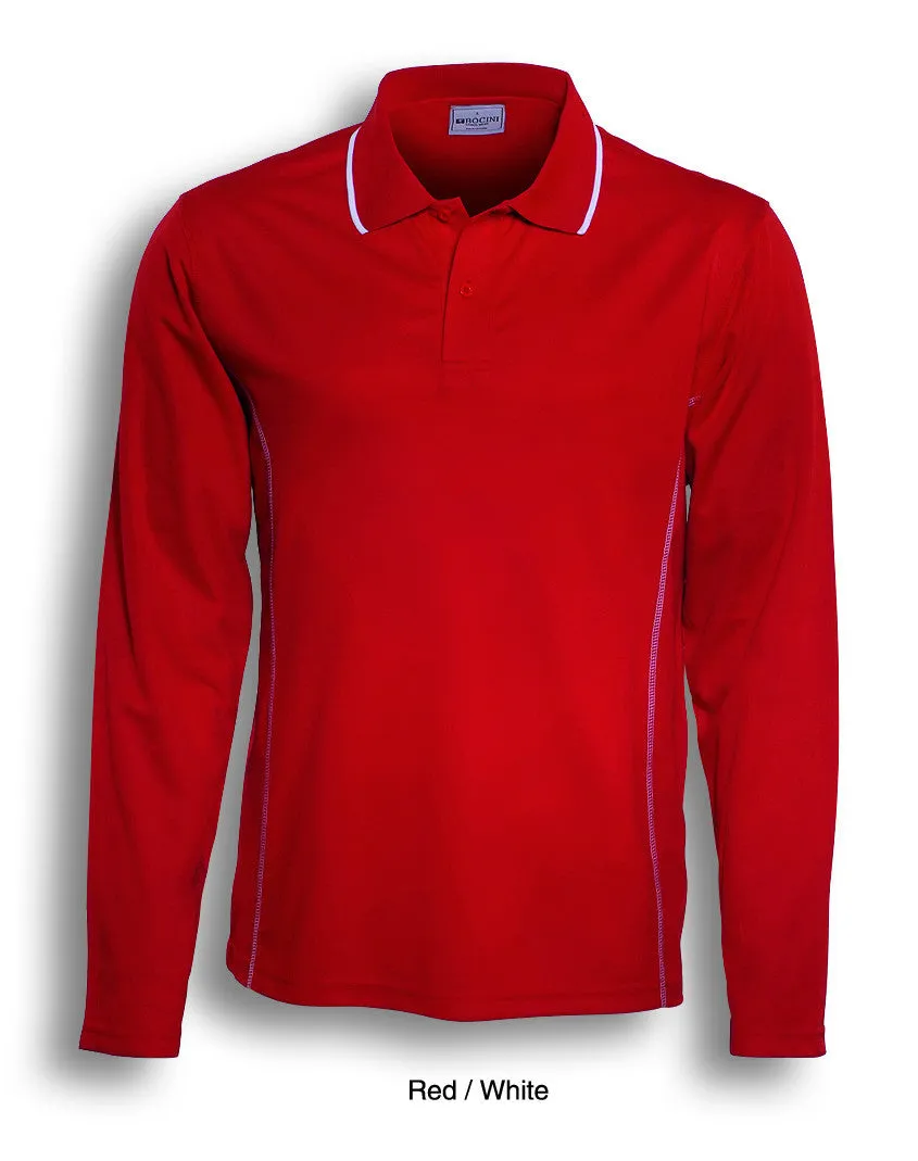 Bocini Kids Stitch Feature Essentials Long Sleeve Polo-(CP0922)