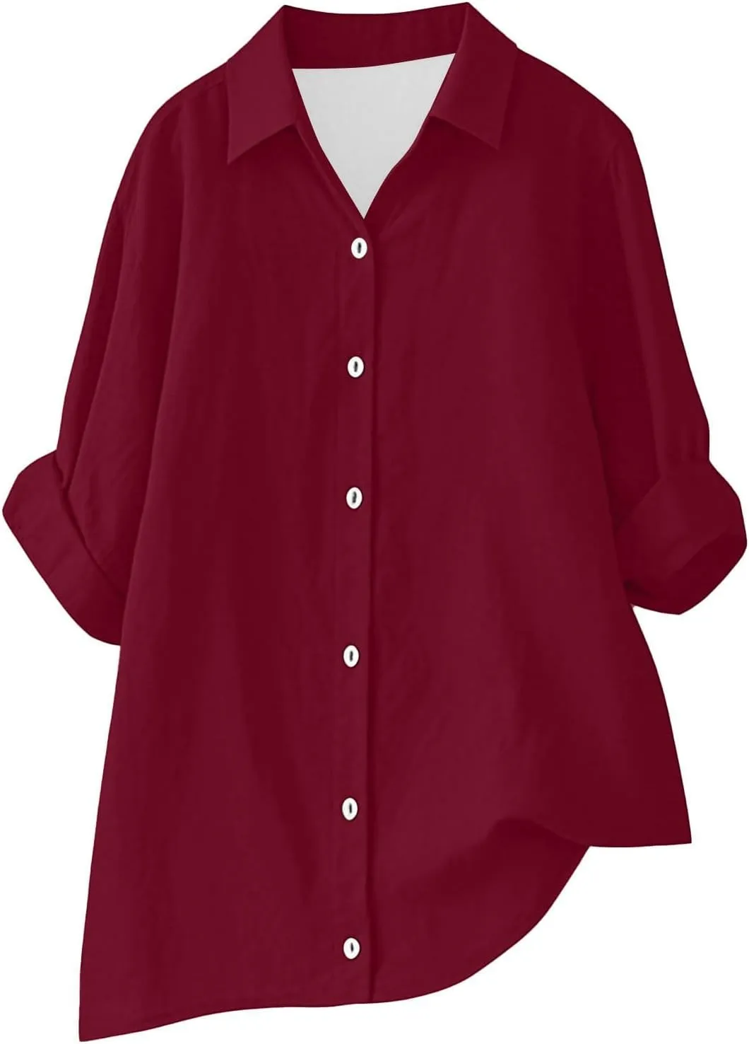 Breathable Linen Button-Up Top - Women's Soft Short Sleeve Blouse, Lightweight, Sheer-Resistant
