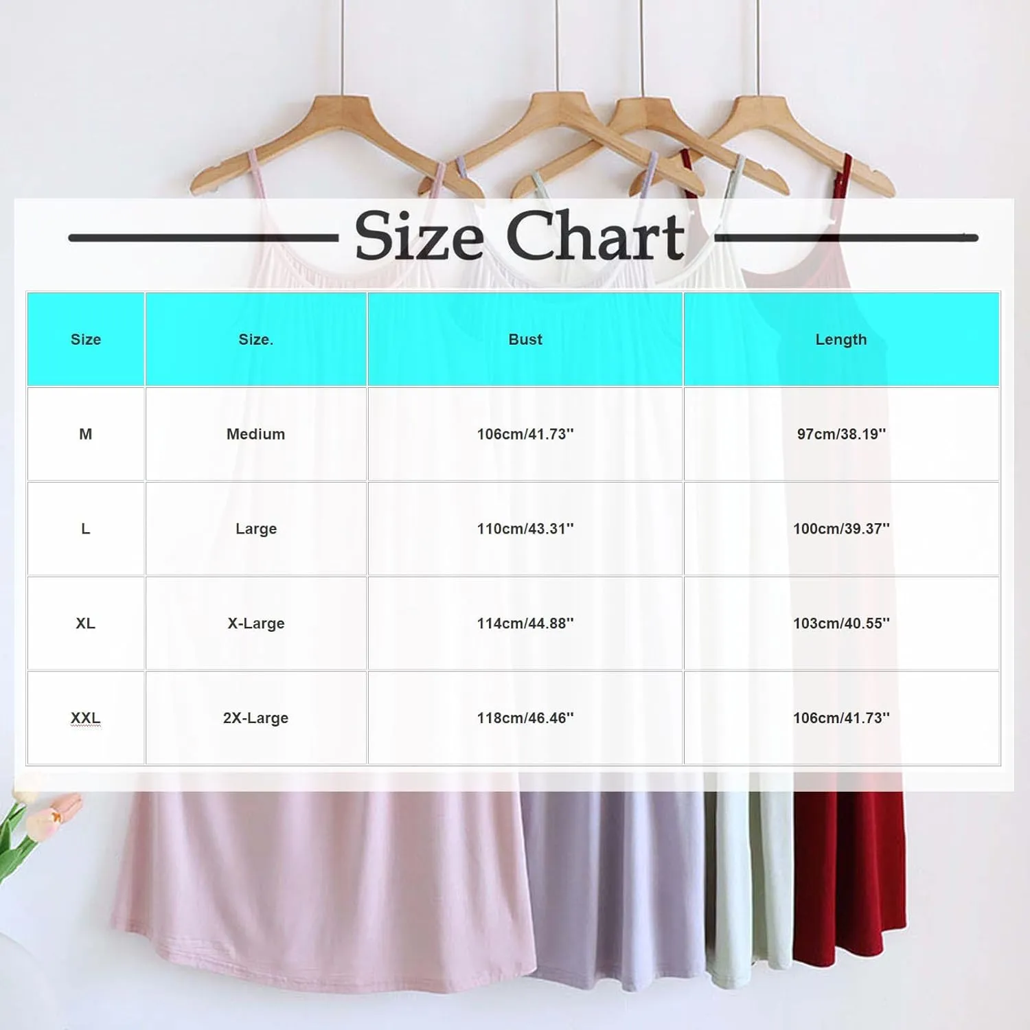 Built-in Bra Cami Nightgown for Women Soft Modal Camisole Sleepwear Loose Summer Spaghetti Strap Sleeveless Nightdress