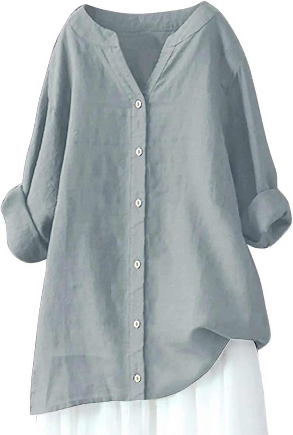 Button Down Blouses Tops Sleeve Down Christmas Fall Jacket Dress Shirts for Women Womens Button Down Blouse Blue