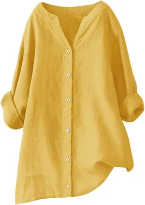 Button Down Blouses Tops Sleeve Down Christmas Fall Jacket Dress Shirts for Women Womens Button Down Blouse Blue