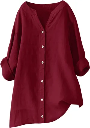 Button Down Blouses Tops Sleeve Down Christmas Fall Jacket Dress Shirts for Women Womens Button Down Blouse Blue