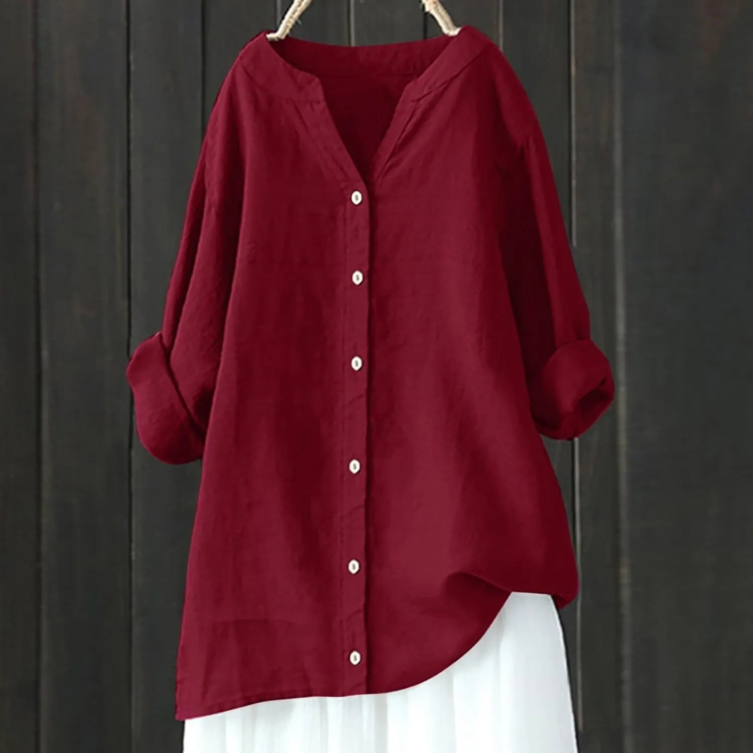 Button Down Blouses Tops Sleeve Down Christmas Fall Jacket Dress Shirts for Women Womens Button Down Blouse Blue