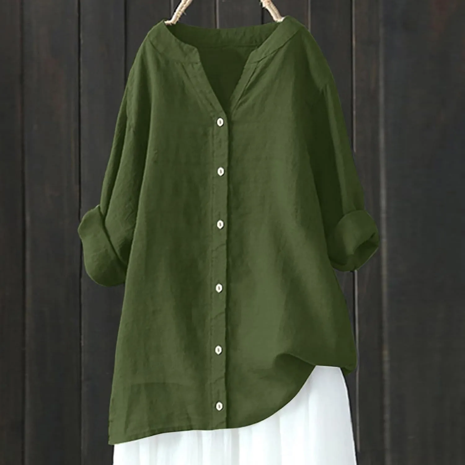 Button Down Blouses Tops Sleeve Down Christmas Fall Jacket Dress Shirts for Women Womens Button Down Blouse Blue