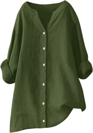 Button Down Blouses Tops Sleeve Down Christmas Fall Jacket Dress Shirts for Women Womens Button Down Blouse Blue
