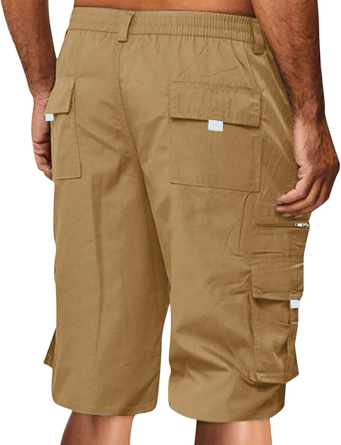 Camo Cargo Shorts for Men Cotton Casual Comfy Wild Outdoor Work Relaxed Fit Shorts with Multi-Pockets Flexible Joggers