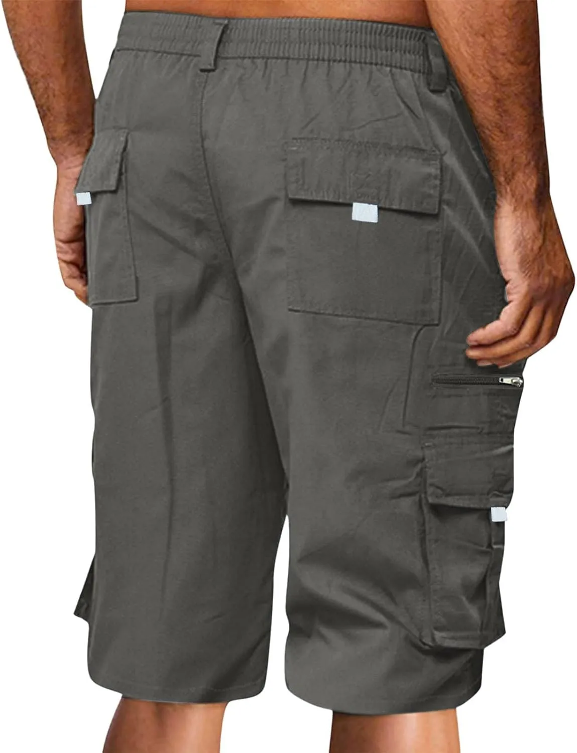 Camo Cargo Shorts for Men Cotton Casual Comfy Wild Outdoor Work Relaxed Fit Shorts with Multi-Pockets Flexible Joggers
