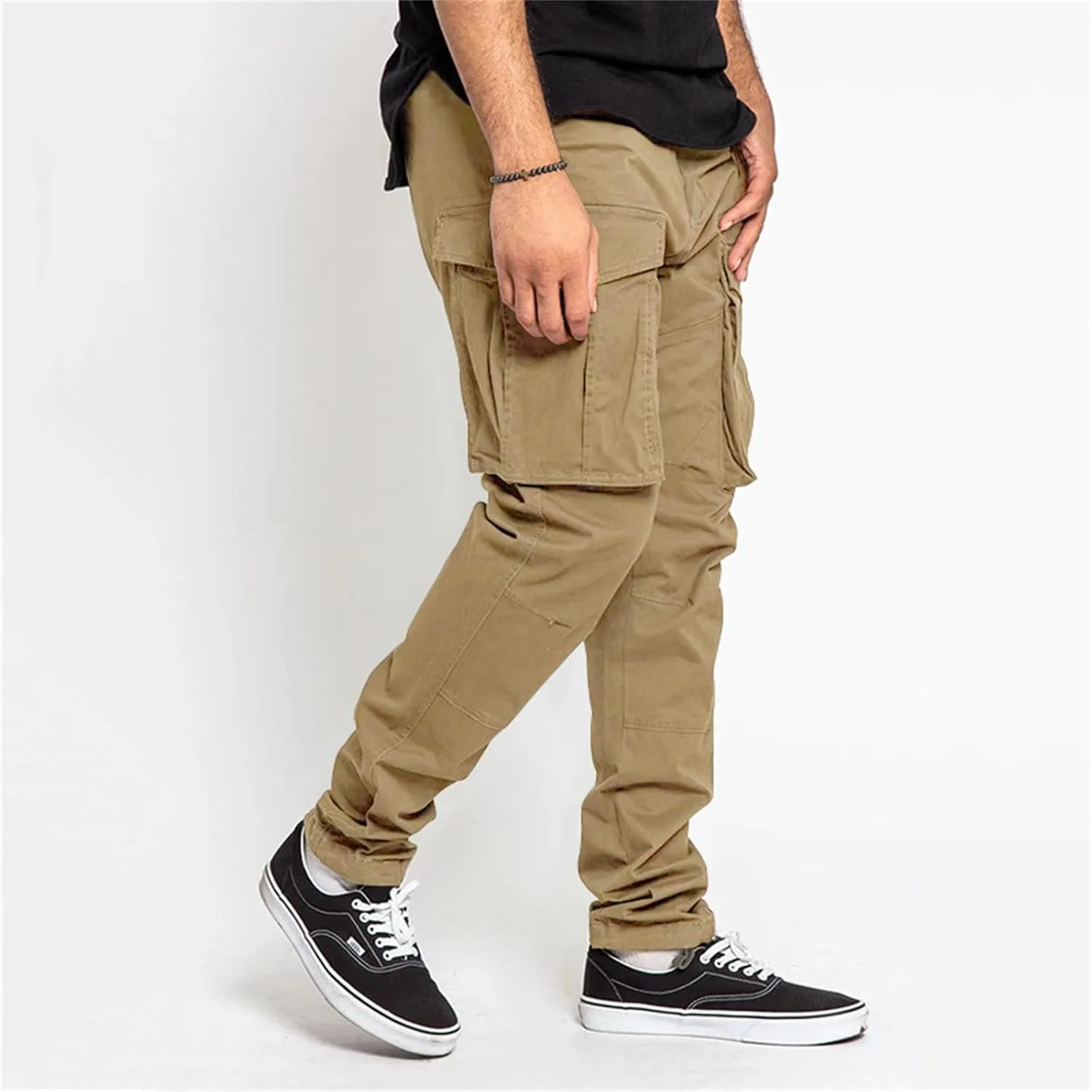 Cargo Pants for Men Relaxed Fit Mens Cargo Pants Casual Fleece Sweatpants with Pockets Big and Tall Pants Cargo Pants