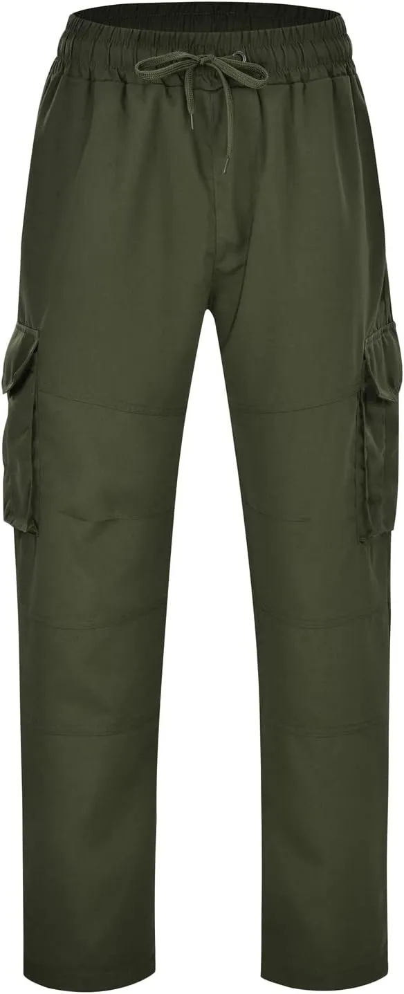 Cargo Pants for Men Relaxed Fit Mens Cargo Pants Casual Fleece Sweatpants with Pockets Big and Tall Pants Cargo Pants