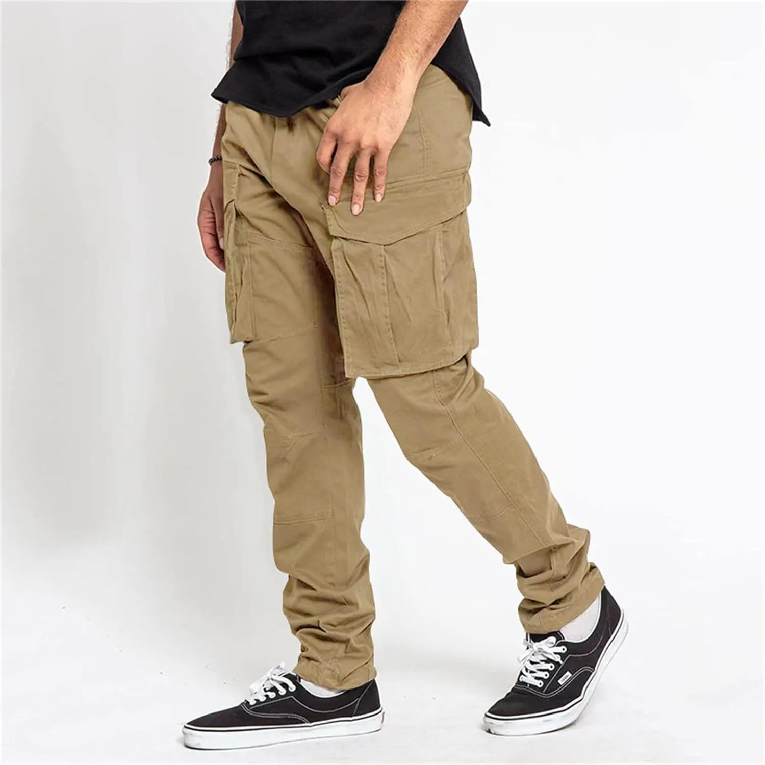 Cargo Pants for Men Relaxed Fit Mens Cargo Pants Casual Fleece Sweatpants with Pockets Big and Tall Pants Cargo Pants