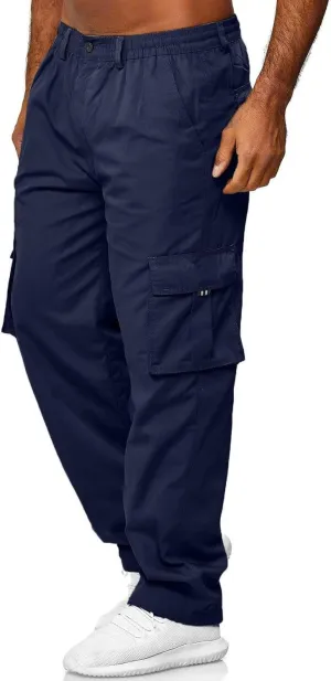 Cargo Pants for Men Relaxed Fit Mens Cargo Pants Jogger Work Pants 6 Pocket Full Outdoor Casual Sweatpants Sweatpants