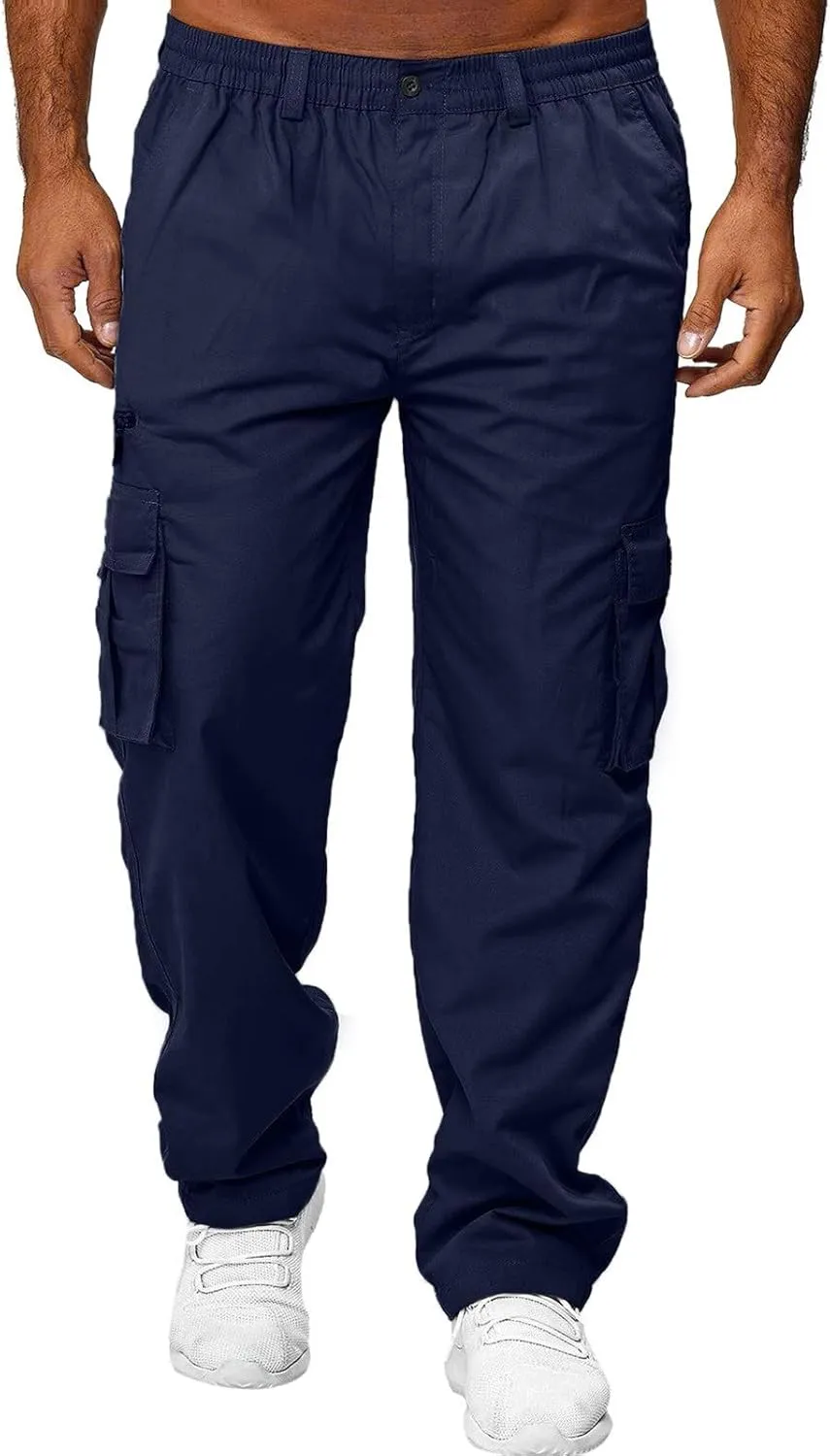 Cargo Pants for Men Relaxed Fit Mens Cargo Pants Tapered Athletic Sweatpants for Jogging Running Exercise Gym Workout