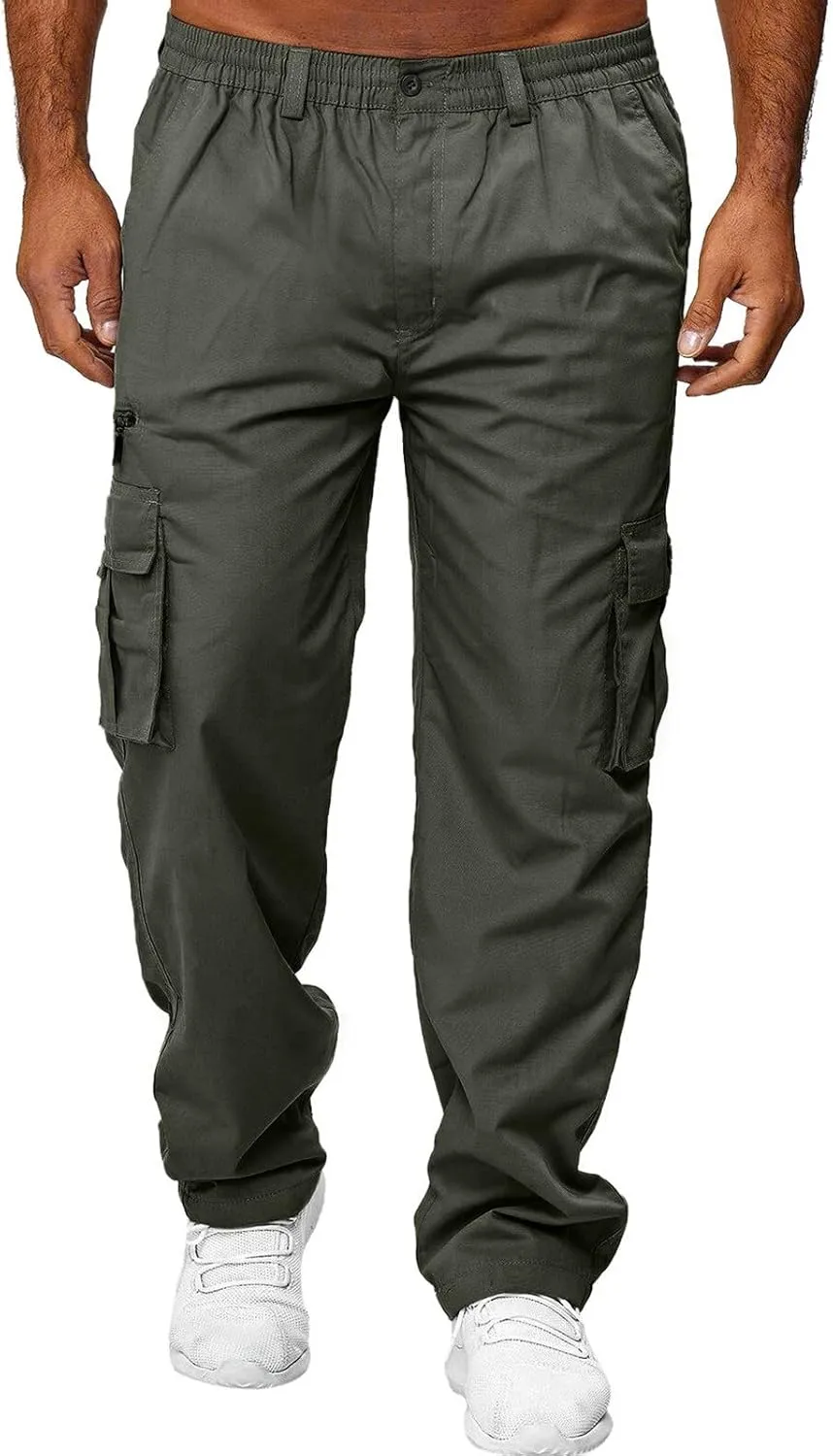 Cargo Pants for Men Relaxed Fit Mens Cargo Pants Tapered Athletic Sweatpants for Jogging Running Exercise Gym Workout