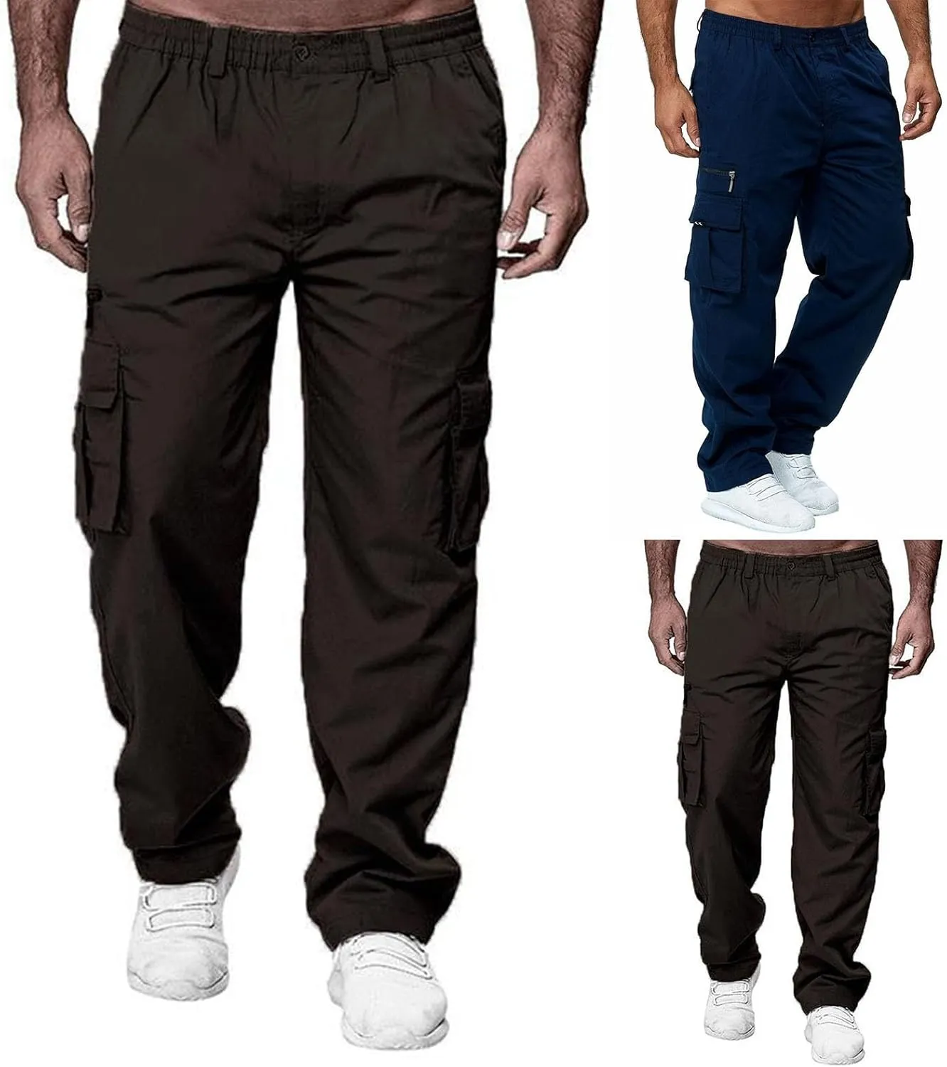 Cargo Pants for Men Relaxed Fit Mens Cargo Pants Tapered Athletic Sweatpants for Jogging Running Exercise Gym Workout