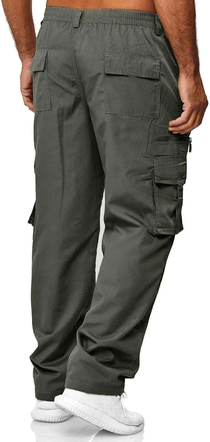 Cargo Pants for Men Relaxed Fit Mens Cargo Pants Tapered Athletic Sweatpants for Jogging Running Exercise Gym Workout