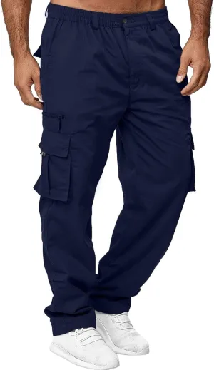 Cargo Pants for Men Relaxed Fit Mens Cargo Pants Tapered Athletic Sweatpants for Jogging Running Exercise Gym Workout