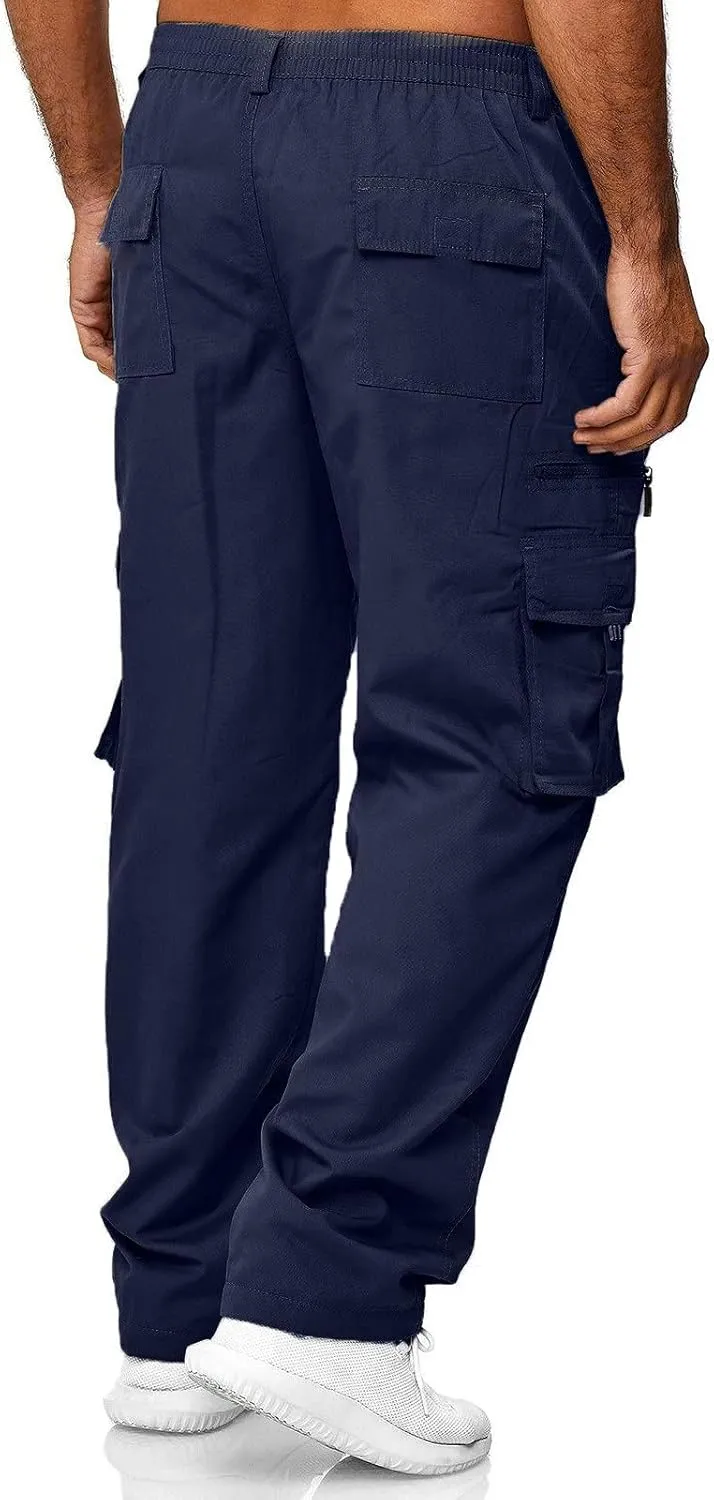 Cargo Pants for Men Relaxed Fit Mens Cargo Pants Tapered Athletic Sweatpants for Jogging Running Exercise Gym Workout