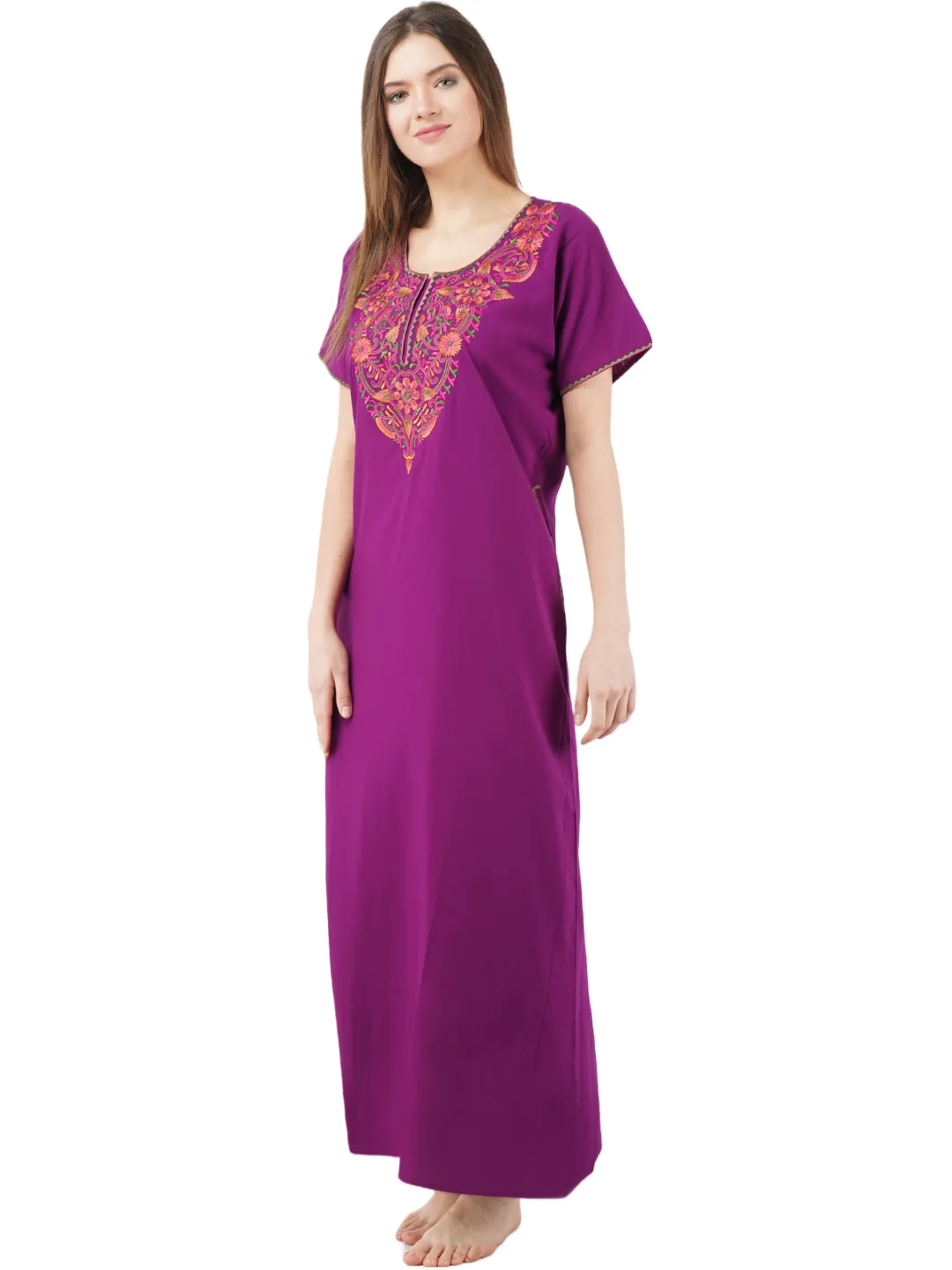 Colourful Embroidery Nightgown