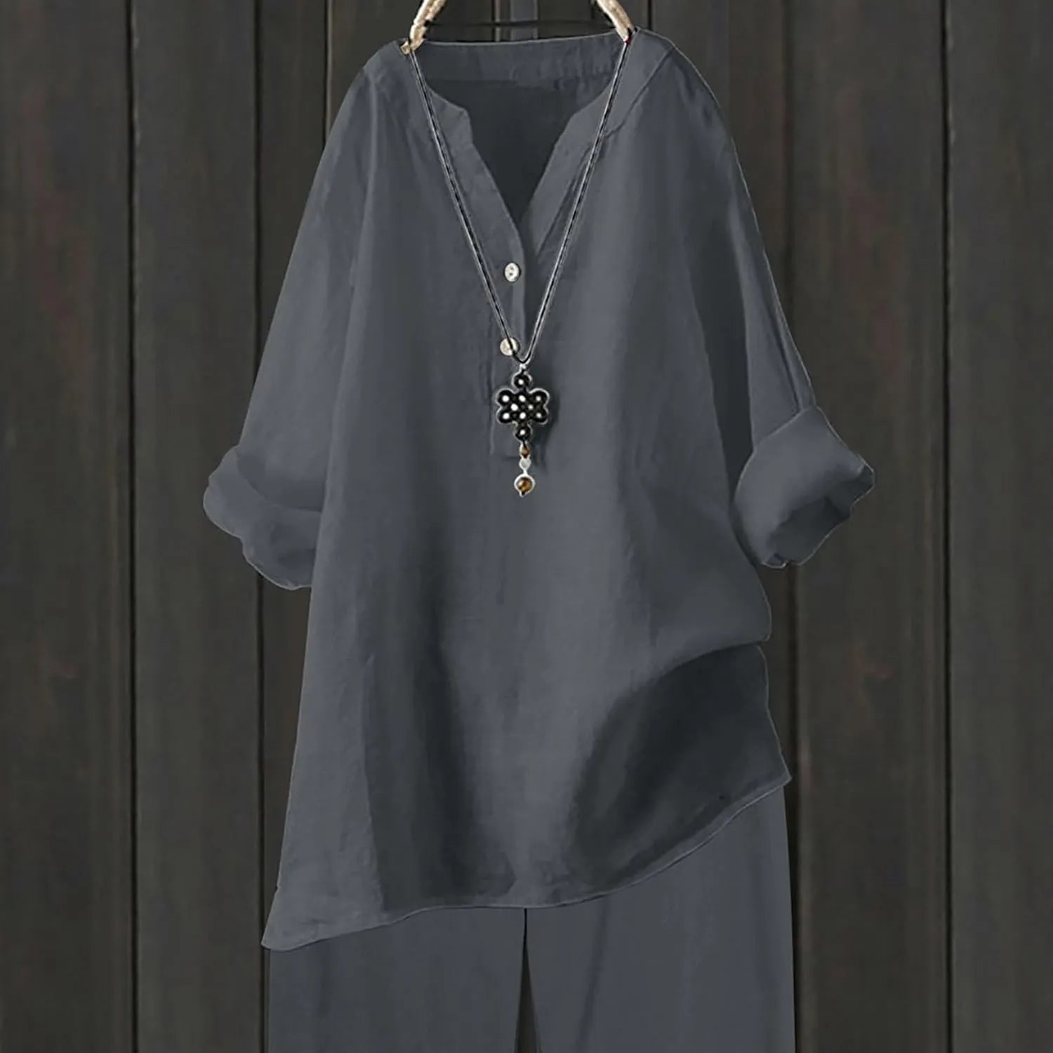 Cotton Linen Button Down Shirt for Women Women's Plus Casual Shirt Women's Blouse Womens Button Down Shirt Womens