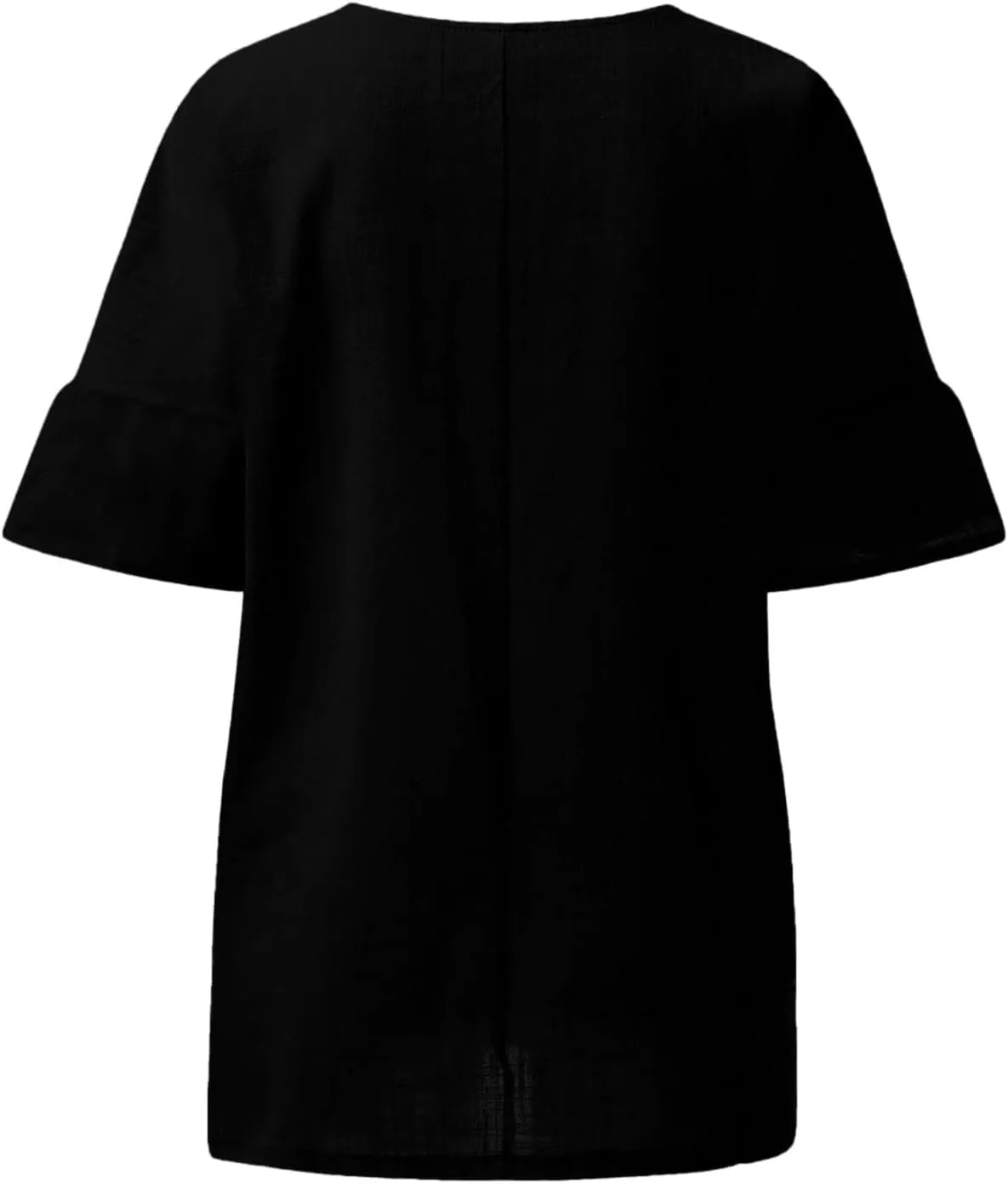 Cotton Linen Shirt for Women 2025 Vacation Summer Loose Fit Casual 3/4 Sleeve Tops Tshirt Cotton Blouse Basic Tees