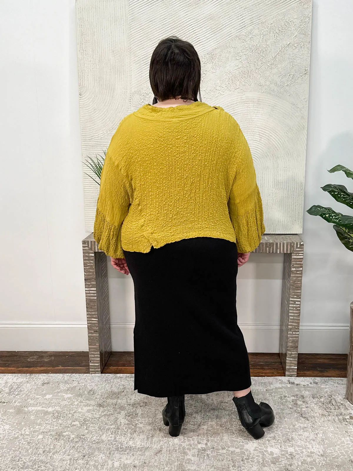 Criss Cross Pirate Pullover, Mustard Pucker