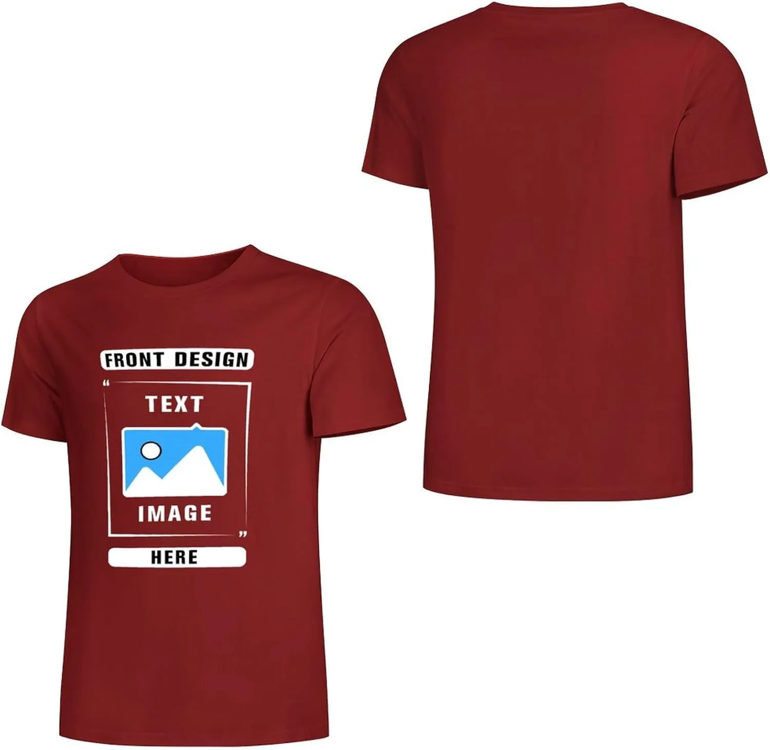 Custom T Shirts, Add Picture/Logo/Text Customized T Shirts for Men/Women Gifts, Personalized Unisex Crewneck Tee Shirt