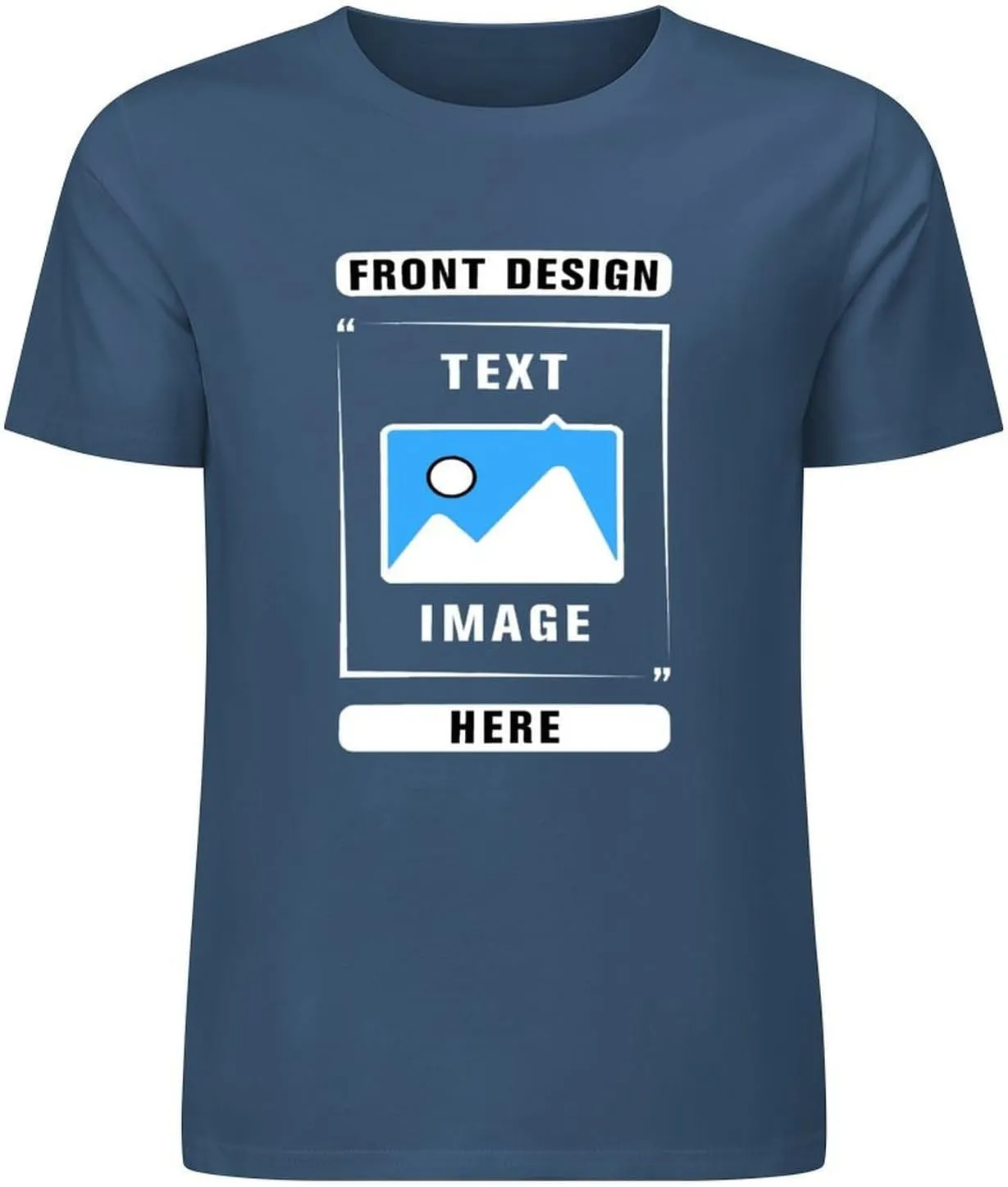 Custom T Shirts, Add Picture/Logo/Text Customized T Shirts for Men/Women Gifts, Personalized Unisex Crewneck Tee Shirt