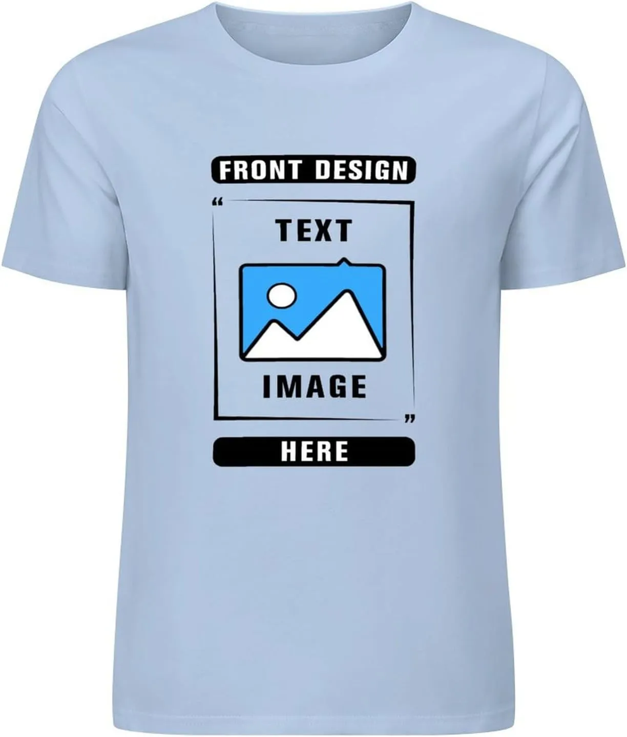 Custom T Shirts, Add Picture/Logo/Text Customized T Shirts for Men/Women Gifts, Personalized Unisex Crewneck Tee Shirt